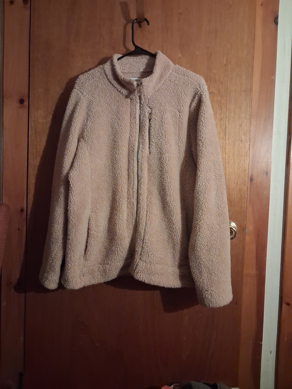 Calvin Klein Pink Teddy Sherpa Zip Jacket